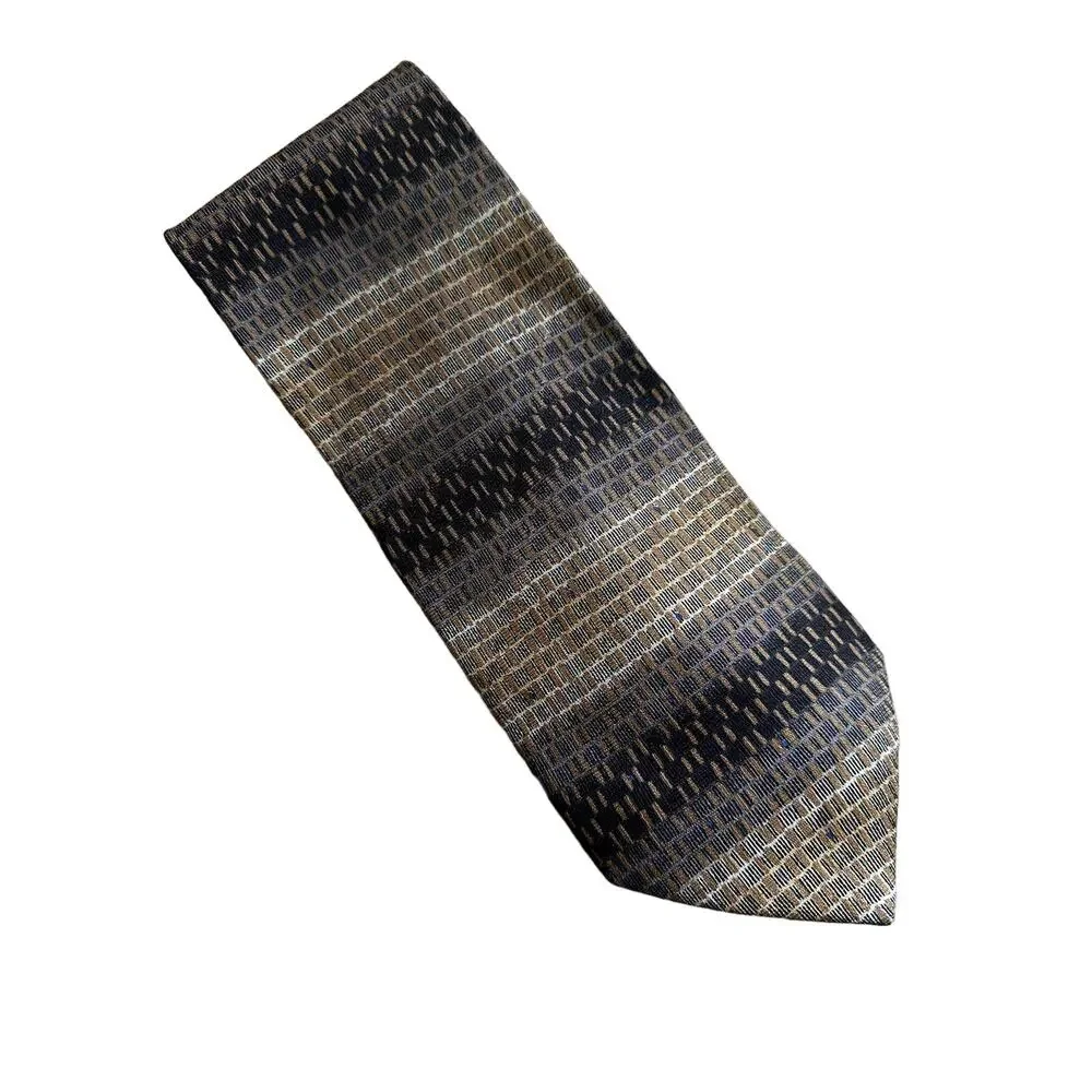 Vintage Arden Cravat Gold and Brown Silk Necktie
